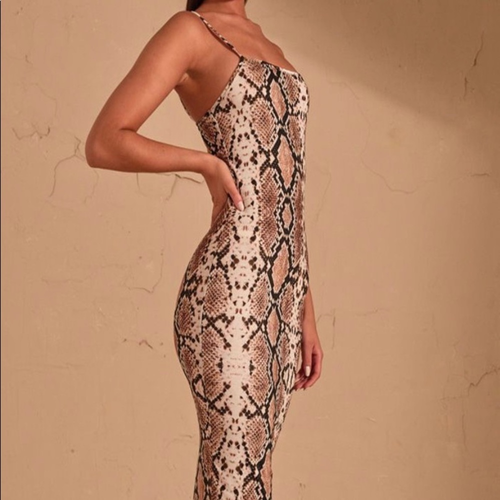 Snake Print Midi Dress - Picture 3 of 4